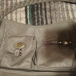 Husky grey rosetti shoulder strapped purse